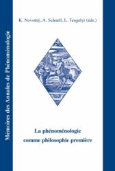 La phénoménologie comme philosophie premiè.,re